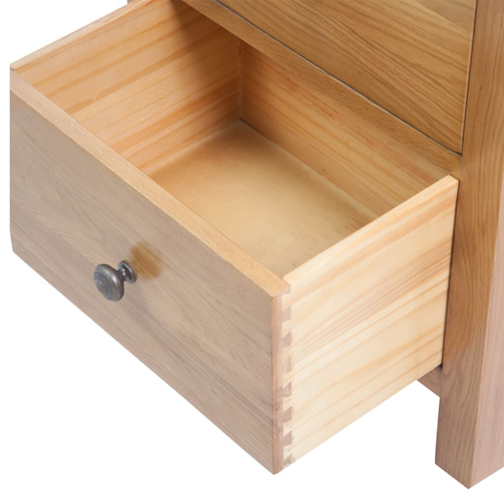vidaXL Συρταριέρα Ψηλή 45 x 32 x 110 εκ. από Μασίφ Ξύλο Δρυός
