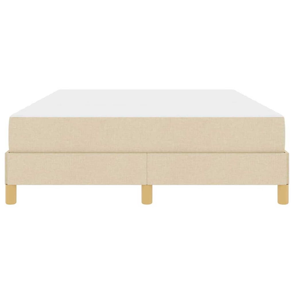 vidaXL Κρεβάτι με ελατήρια Κρέμα και Καφέ 140 x 200 cm
