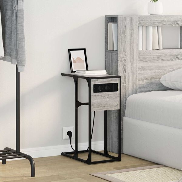 vidaXL Κομοδίνο Γκρι sonoma 41.5 x 26 x 60.5 εκ Επεξεργασμένο ξύλο