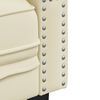 vidaXL Καναπές Chesterfield 3 τεμαχίων σετ Cream Faux Leather