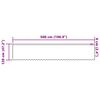 vidaXL &Kappa;&omicron;&upsilon;&rho;&tau;ί&nu;&alpha; &Delta;&alpha;&nu;&tau;έ&lambda;&alpha;&sigmaf; &mu;&epsilon; &kappa;&omicron;&upsilon;&rho;&tau;ί&nu;&epsilon;&sigmaf; &Lambda;&epsilon;&upsilon;&kappa;ό 500 x 120 cm &Pi;&omicron;&lambda;&upsilon;&epsilon;&sigma;&tau;έ&rho;&alpha;&sigmaf;