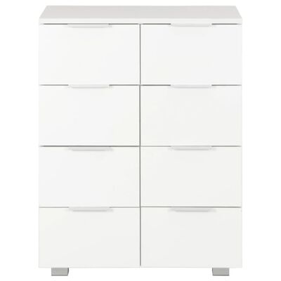 vidaXL Συρταριέρα Γυαλιστερή Λευκή 60 x 35 x 80 εκ. από Μοριοσανίδα