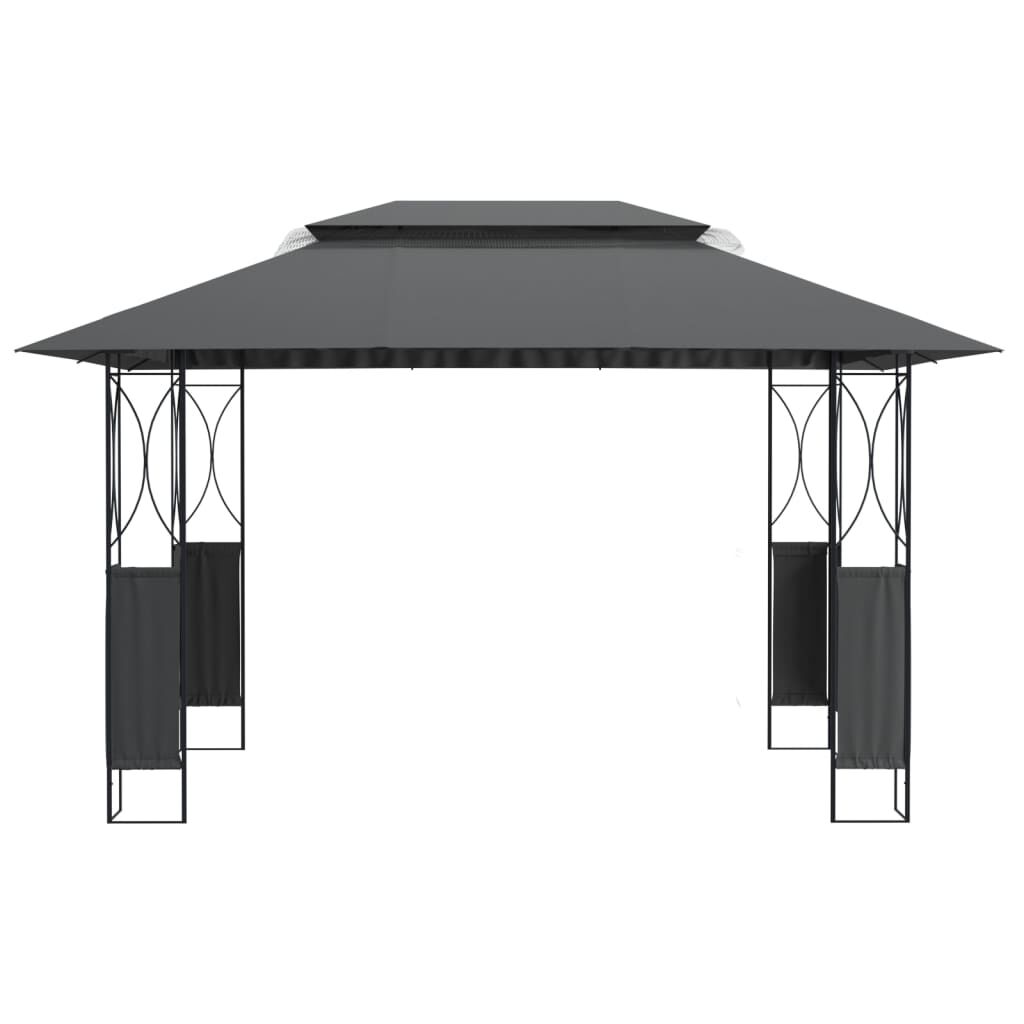 vidaXL Κιόσκι με Οροφή Ανθρακί 400 x 300 x 270 εκ. από Ατσάλι