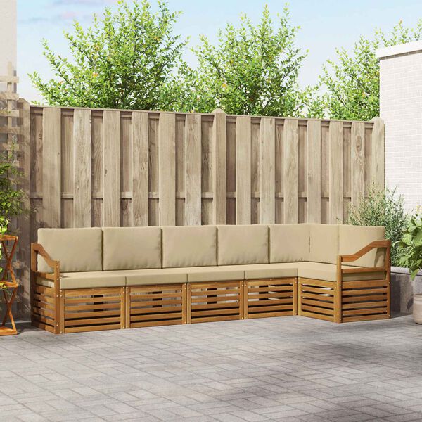 vidaXL &Sigma;&alpha;&lambda;&omicron;&nu;ά&kappa;&iota; &Gamma;&omega;&nu;&iota;&alpha;&kappa;&omicron;ύ &Kappa;&alpha;&nu;&alpha;&pi;έ &mu;&epsilon; &mu;&alpha;&xi;&iota;&lambda;ά&rho;&iota; 6 pcs &Phi;&upsilon;&sigma;&iota;&kappa;ό &kappa;&alpha;&iota; &Mu;&pi;&epsilon;&zeta;