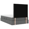 vidaXL Κρεβάτι με αποθηκευτικό χώρο και LED Σκούρο Γκρι 120 x 190 cm