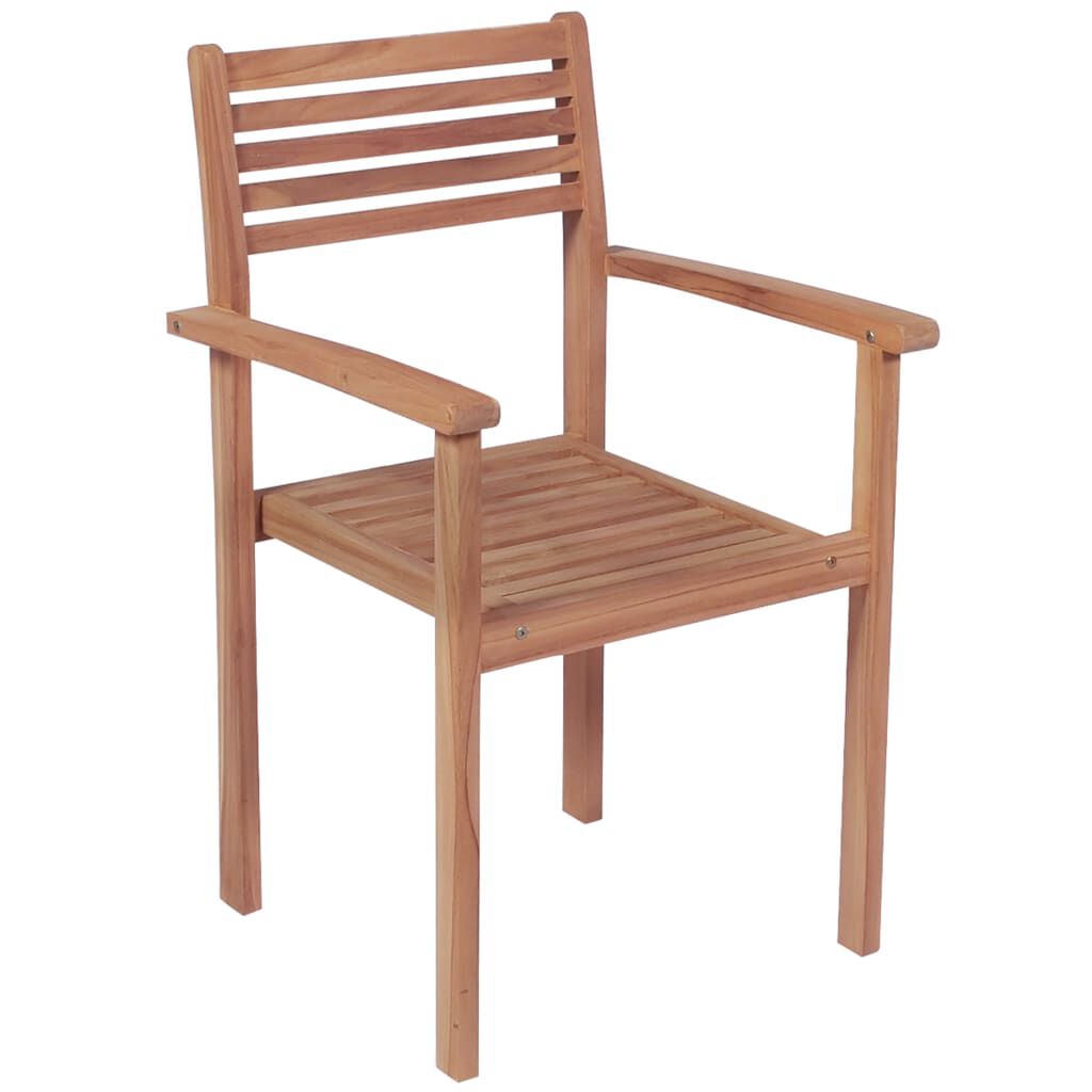 vidaXL Καρέκλες Κήπου 4 τεμ. από Μασίφ Ξύλο Teak με Taupe Μαξιλάρια