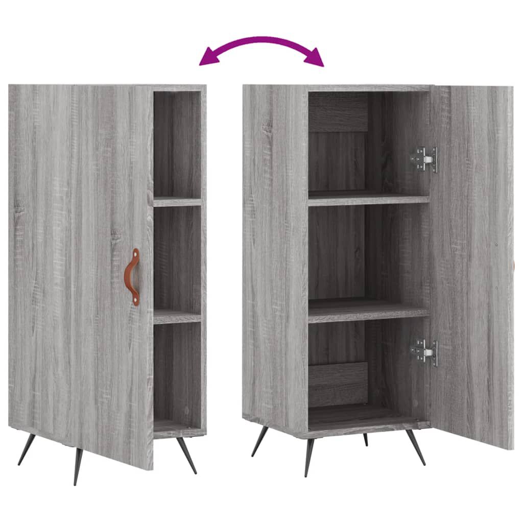 vidaXL Ντουλάπι Γκρι Sonoma 34,5x34x90 εκ. από Επεξεργασμένο Ξύλο
