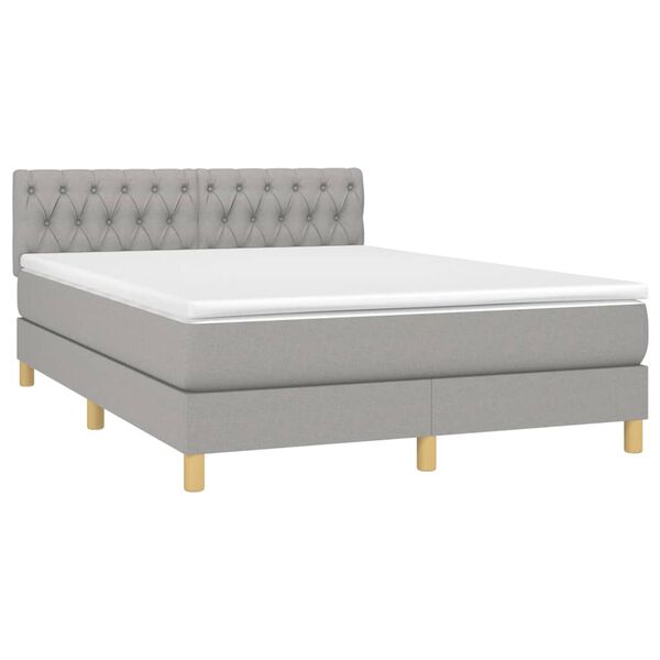 vidaXL &Kappa;&rho;&epsilon;&beta;ά&tau;&iota; Boxspring &mu;&epsilon; &Sigma;&tau;&rho;ώ&mu;&alpha; &Alpha;&nu;&omicron;&iota;&chi;&tau;ό &Gamma;&kappa;&rho;&iota; 140x200 &epsilon;&kappa;. &Upsilon;&phi;&alpha;&sigma;&mu;ά&tau;&iota;&nu;&omicron;