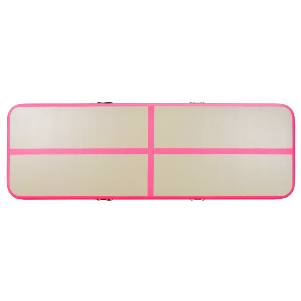 vidaXL Στρώμα Ενόργανης Φουσκωτό Ροζ 600 x 100 x 10 εκ. PVC με Τρόμπα