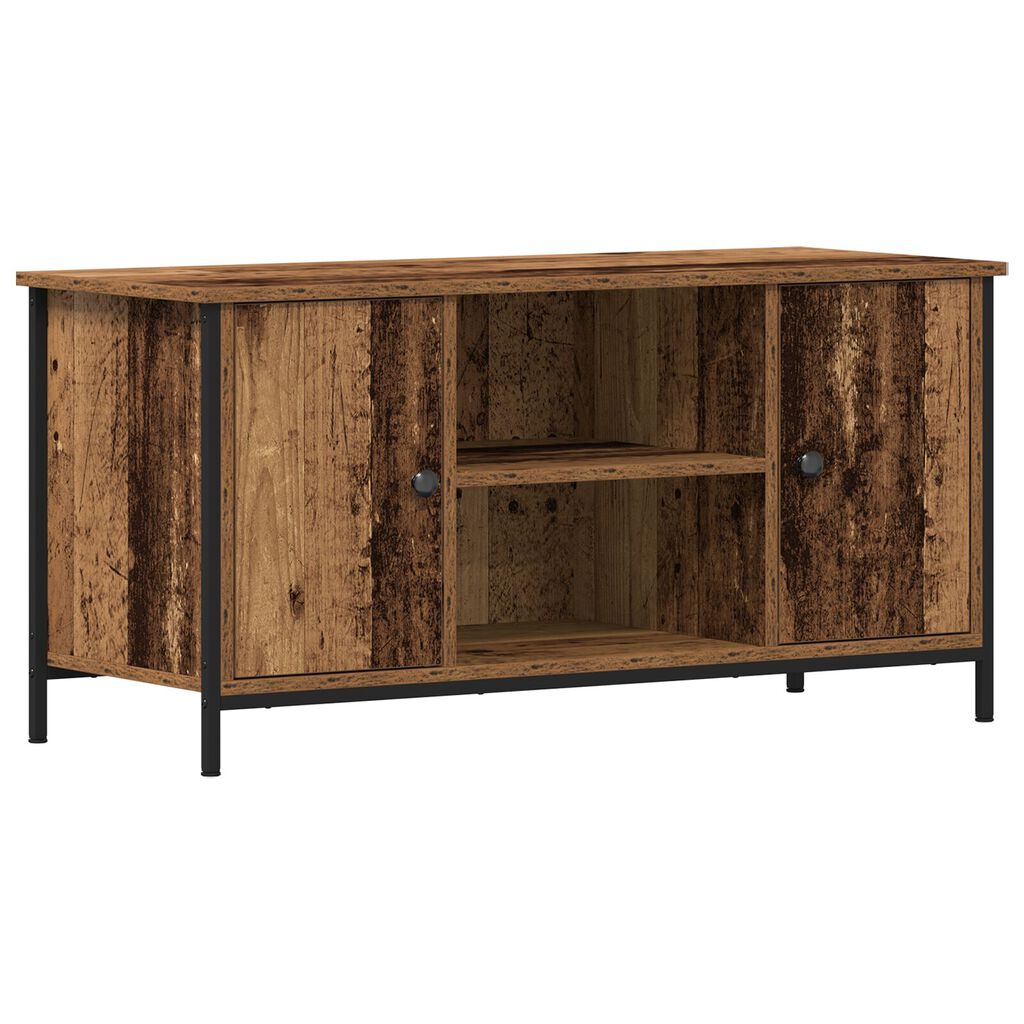 vidaXL Ντουλάπι τηλεόρασης από παλιό ξύλο 100x40x50 εκ Επεξεργασμένο ξύλο και Ατσάλι
