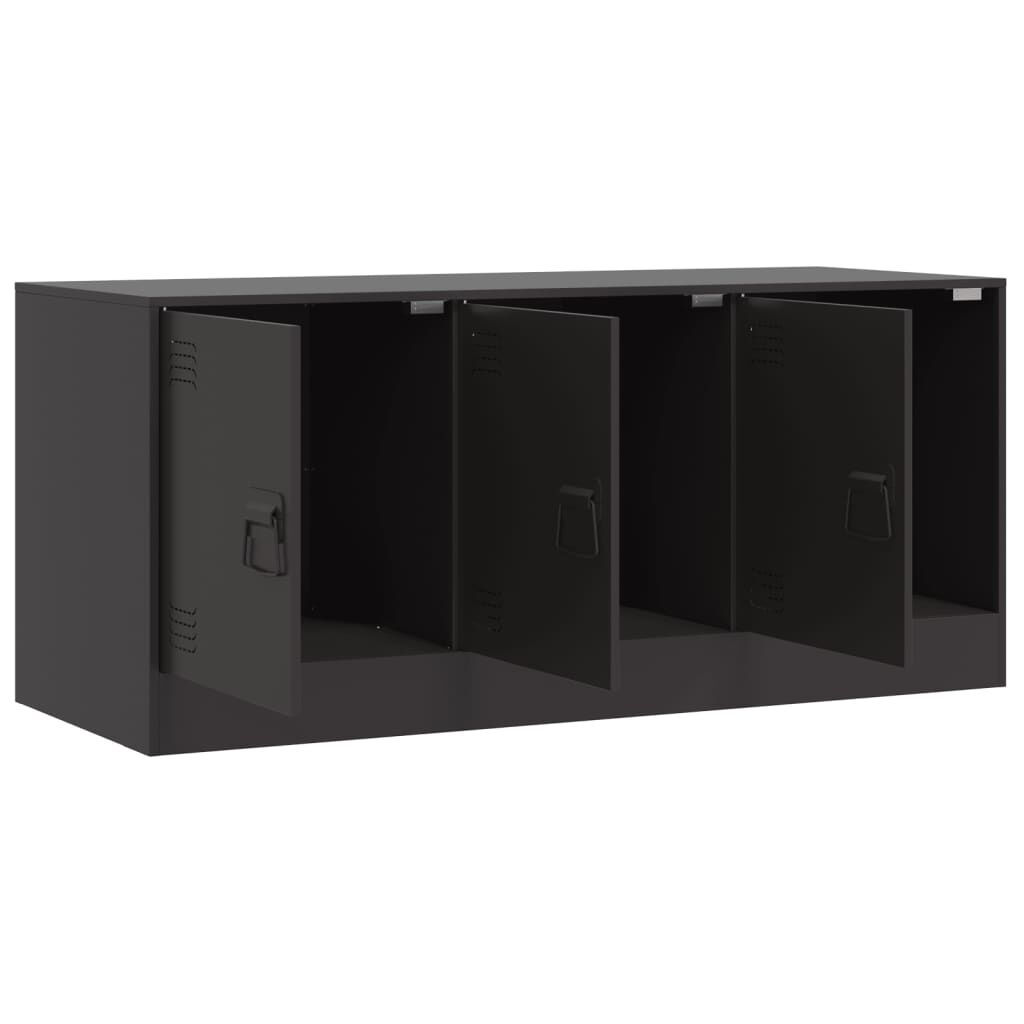 vidaXL Έπιπλο Τηλεόρασης Μαύρο 99x39x44 εκ. από Ατσάλι