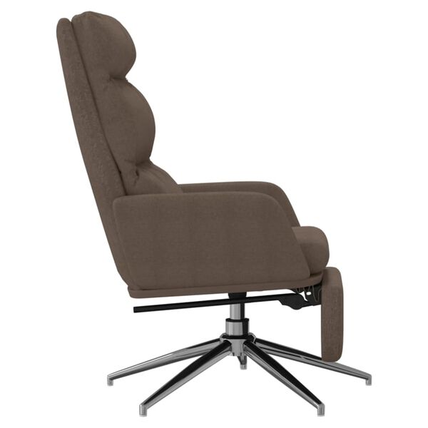 vidaXL Πολυθρόνα Relax με Υποπόδιο Taupe Υφασμάτινη