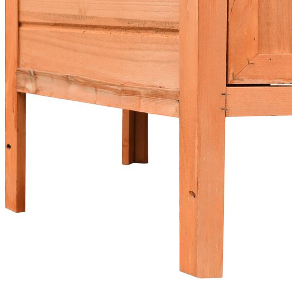 vidaXL Κοτέτσι 126 x 117 x 125 εκ. από Μασίφ Ξύλο Πεύκου και Ελάτης