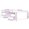 vidaXL Σκελετός Κρεβατιού Μαύρη δρυς 90 x 190 cm Επεξεργασμένο ξύλο