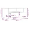 vidaXL Τραπεζάκι Σαλονιού Καπνιστή Δρυς 102x55x42εκ Επεξεργασμένο Ξύλο