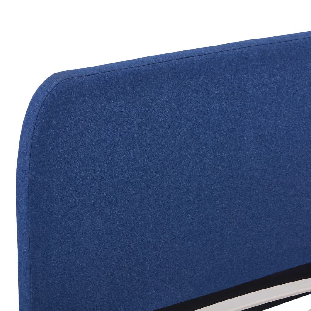 vidaXL Σκελετός Κρεβατιού Χωρίς Στρώμα Μπλε 150x200 εκ. Υφασμάτινο