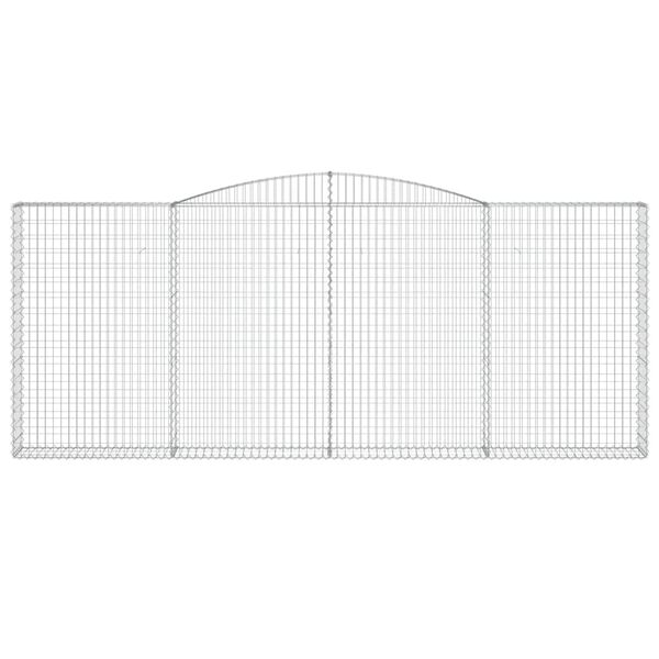 vidaXL Συρματοκιβώτια Τοξωτά 8 τεμ. 400x30x160/180 εκ. Γαλβαν. Ατσάλι