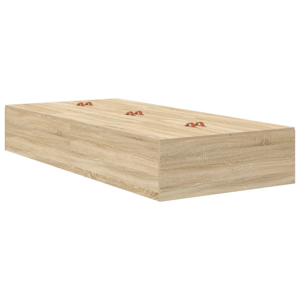 vidaXL Κρεβάτι αποθήκευσης με πλαίσιο Sonoma Oak 80x200 εκ