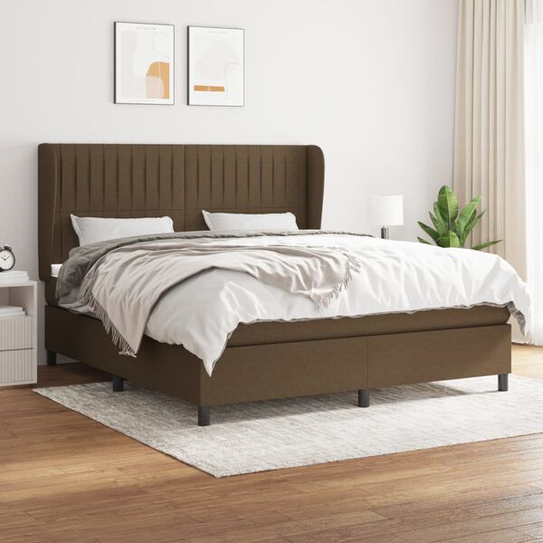 vidaXL &Kappa;&rho;&epsilon;&beta;ά&tau;&iota; Boxspring &mu;&epsilon; &Sigma;&tau;&rho;ώ&mu;&alpha; &Sigma;&kappa;&omicron;ύ&rho;&omicron; &Kappa;&alpha;&phi;έ 160x200 &epsilon;&kappa; &Upsilon;&phi;&alpha;&sigma;&mu;ά&tau;&iota;&nu;&omicron;