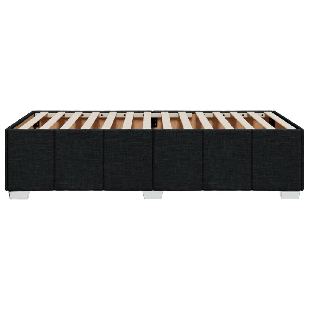 vidaXL Σκελετός Κρεβατιού Χωρίς Στρώμα Μαύρο 90x190 εκ. Υφασμάτινο