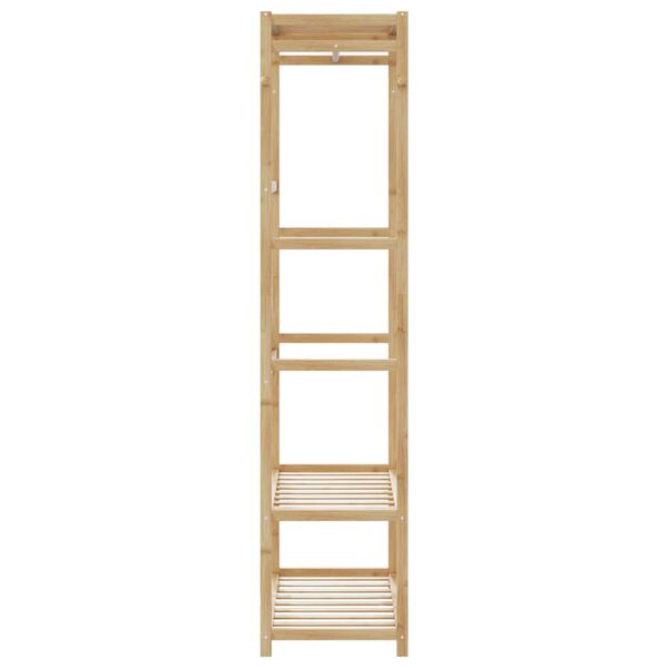 vidaXL Κρεμάστρα Ρούχων με Ράφια 80x40x175 εκ. Μπαμπού