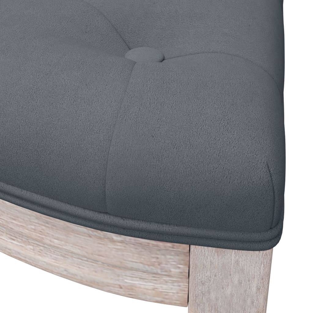 vidaXL Πάγκος Σκούρο Γκρι 110,5x45x49 εκ. Βελούδινος