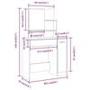 vidaXL Μπουντουάρ Σετ Σετ Λευκό 86,5 x 35 x 136 εκ.