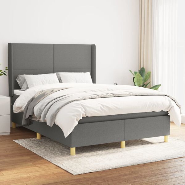 vidaXL &Kappa;&rho;&epsilon;&beta;ά&tau;&iota; Boxspring &mu;&epsilon; &Sigma;&tau;&rho;ώ&mu;&alpha; &Sigma;&kappa;&omicron;ύ&rho;&omicron; &Gamma;&kappa;&rho;&iota; 140x200 &epsilon;&kappa; &Upsilon;&phi;&alpha;&sigma;&mu;ά&tau;&iota;&nu;&omicron;