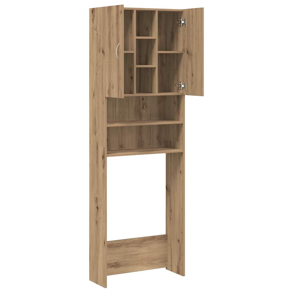 vidaXL Ντουλάπι Πλυντηρίου τεχνίτης Δρυς 64 x 25,5 x 190 εκ.