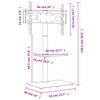 vidaXL Βάση Τηλεόρασης Γωνιακή 2 Επιπέδων για 32-65 Ιντσών Μαύρη