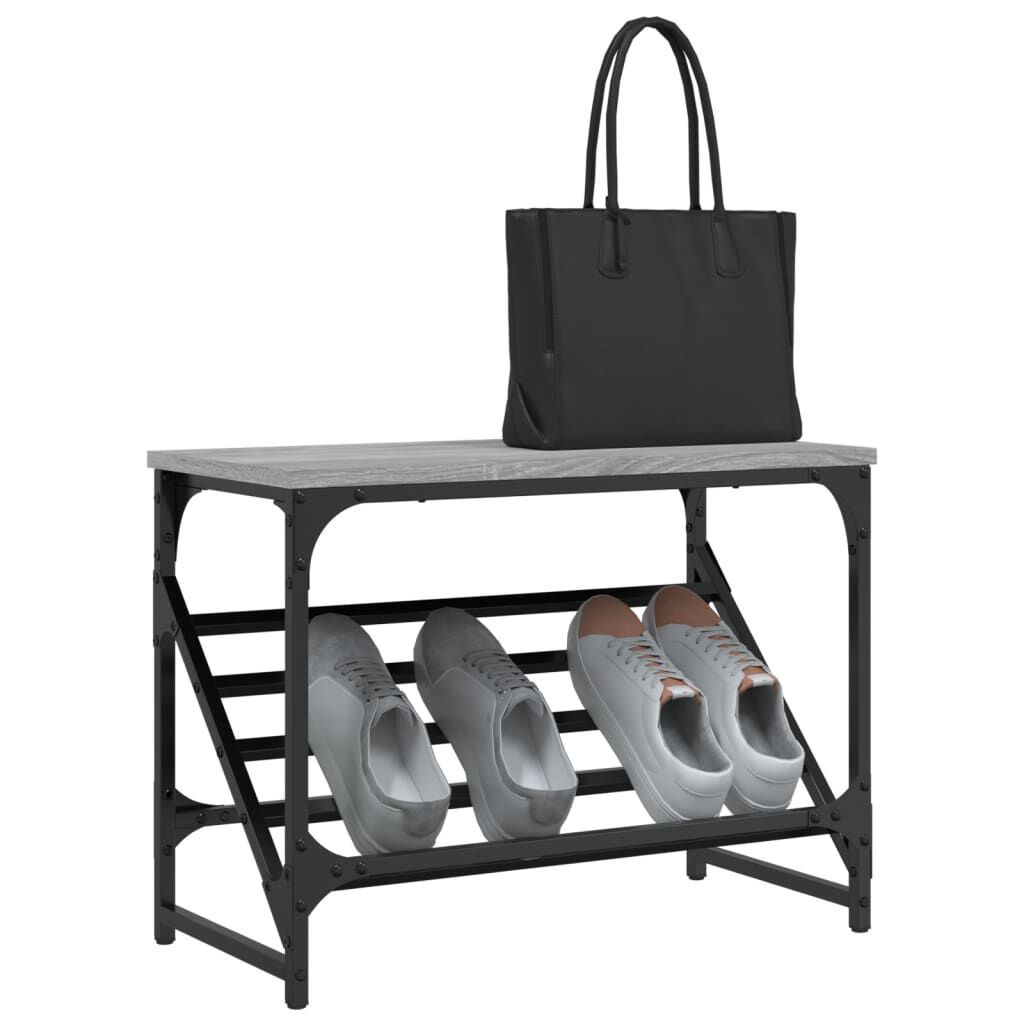 vidaXL Παπουτσοθήκη Γκρι Sonoma 60x30x45 εκ. από Επεξεργασμένο Ξύλο