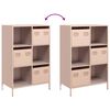 vidaXL Ντουλάπα Ροζ 68x39x103,5 εκ. από Χάλυβα