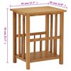 vidaXL Τραπεζάκι με Θήκη Περιοδικών 45 x 35 x 55 εκ. Μασίφ Ξύλο Δρυός