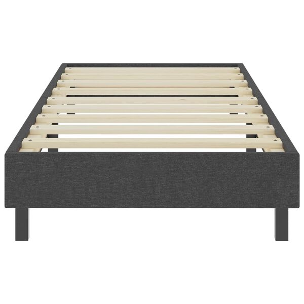 vidaXL Κρεβάτι Boxspring Σκούρο Γκρι 80 x 200 εκ. Υφασμάτινο