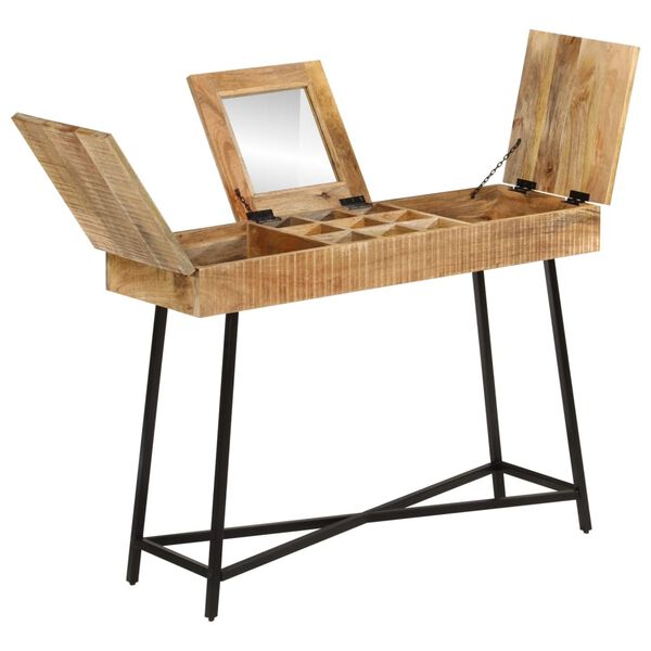 vidaXL Μπουντουάρ 105x35x75 εκ. Μασίφ Ακατέργαστο Ξύλο Μάνγκο/Σίδηρος