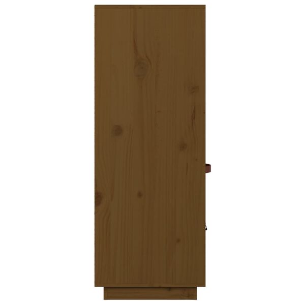 vidaXL Ντουλάπι Ψηλό Καφέ Μέλι 67x40x108,5 εκ. από Μασίφ Ξύλο Πεύκου