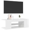 vidaXL Έπιπλο Τηλεόρασης με LED Γυαλιστερό Λευκό 90x39x30 εκ.