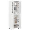 vidaXL Highboard &mu;&epsilon; &rho;ά&phi;&iota; &Upsilon;&psi;&eta;&lambda;ή&sigmaf; &gamma;&upsilon;&alpha;&lambda;ά&delta;&alpha;&sigmaf; &lambda;&epsilon;&upsilon;&kappa;ό 60 x 35 x 182 &epsilon;&kappa;.
