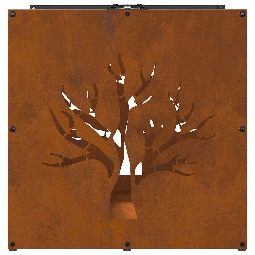 Ράφι για καυσόξυλα vidaXL 40x40x40 cm Ατσάλι σκληρυθέν στον αέρα