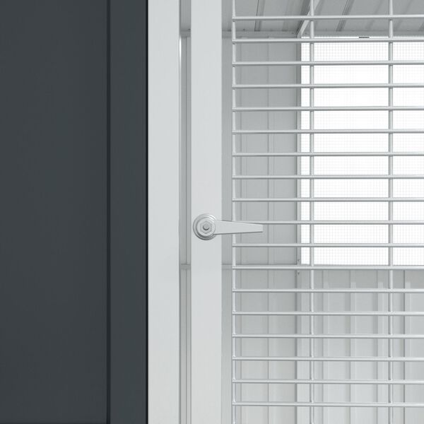 κλουβί πουλιών vidaXL σε ανθρακί 215x78x200 εκ από γαλβανισμένο ατσάλι