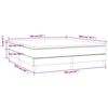 vidaXL Κρεβάτι Boxspring με Στρώμα Μπλε 160x200 εκ. Υφασμάτινο