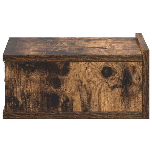 vidaXL Κομοδίνα Κρεμαστά 2 τεμ. Καπνιστή Δρυς 40x30x15εκ Επεξεργ. Ξύλο