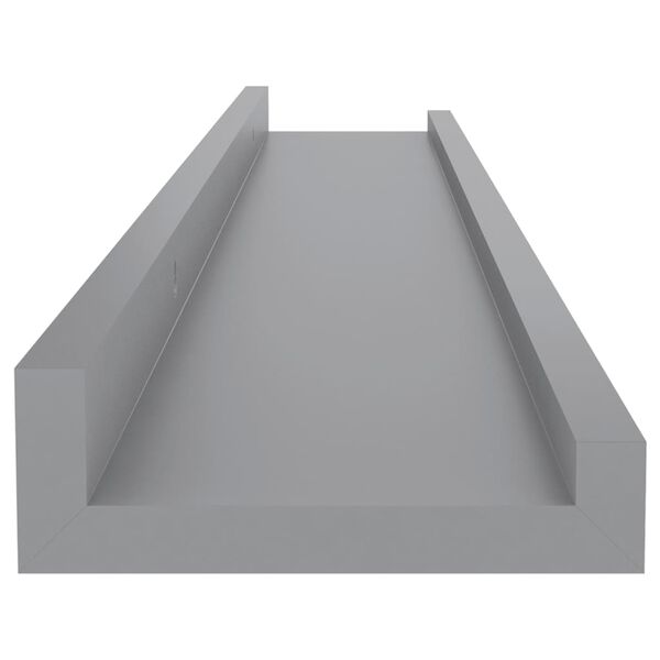 vidaXL Ράφια Τοίχου 4 τεμ. Γκρι 60 x 9 x 3 εκ.Λευκά