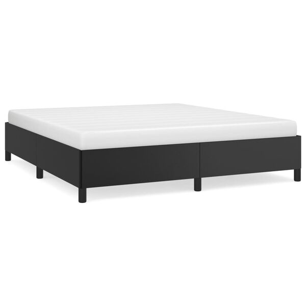 vidaXL Πλαίσιο Κρεβατιού Μαύρο 180x200 εκ. από Συνθετικό Δέρμα