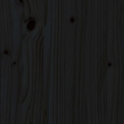 vidaXL Κεφαλάρι Κρεβατιού Μαύρο 80,5x4x100 εκ. από Μασίφ Ξύλο Πεύκου