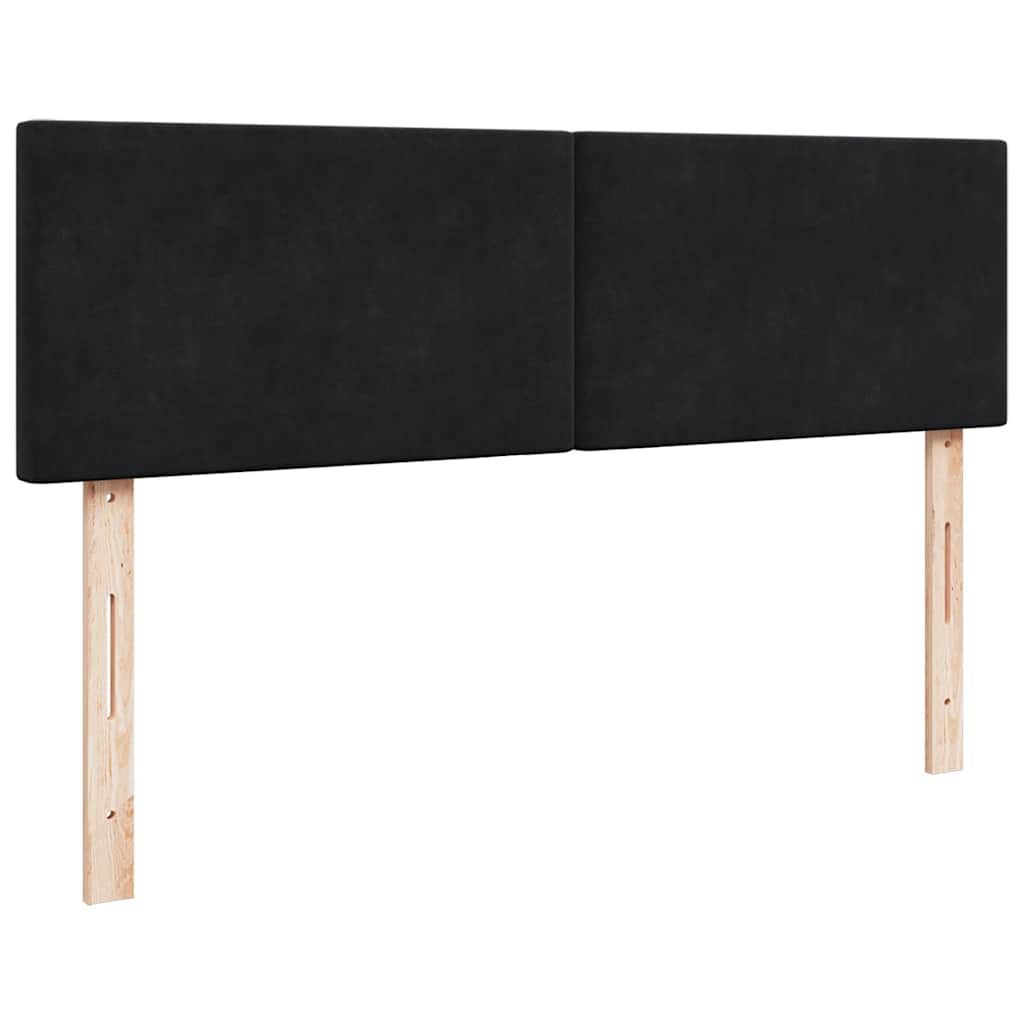 vidaXL Οθωμανικό κρεβάτι με στρώματα Μαύρο 160x200cm Velvet