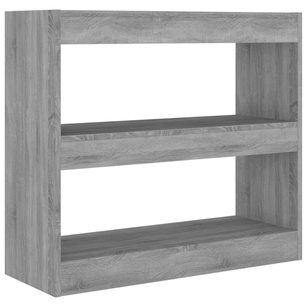 vidaXL Βιβλιοθήκη/Διαχωριστικό Χώρου Γκρι Sonoma 80 x 30 x 72 εκ.