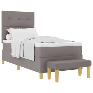 vidaXL &Kappa;&rho;&epsilon;&beta;ά&tau;&iota; &mu;&epsilon; &epsilon;&lambda;&alpha;&tau;ή&rho;&iota;&alpha; &mu;&epsilon; &mu;&alpha;&xi;&iota;&lambda;ά&rho;&iota; Taupe 200 x 80 &epsilon;&kappa;&alpha;&tau;&omicron;&sigma;&tau;ά ύ&phi;&alpha;&sigma;&mu;&alpha;
