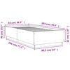 vidaXL Πλαίσιο Κρεβατιού με LED Λευκό 90 x 200 εκ. Επεξεργ. Ξύλο
