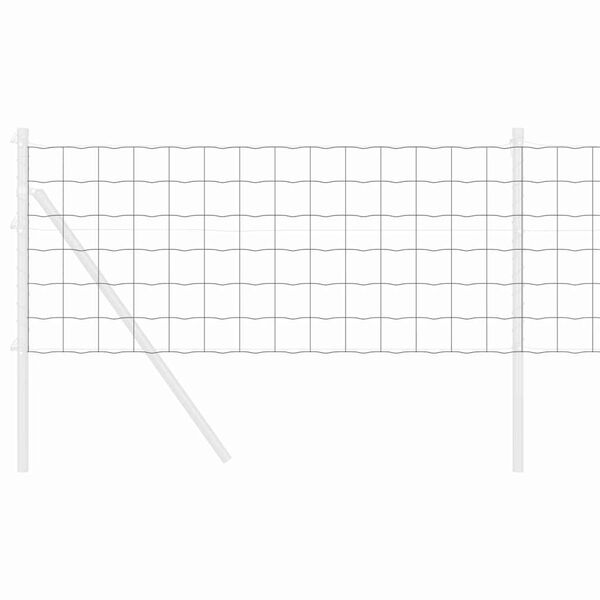 vidaXL Φράχτης Εuro Γκρι 0.6 x 10 μ Σίδηρος με επικάλυψη PVC